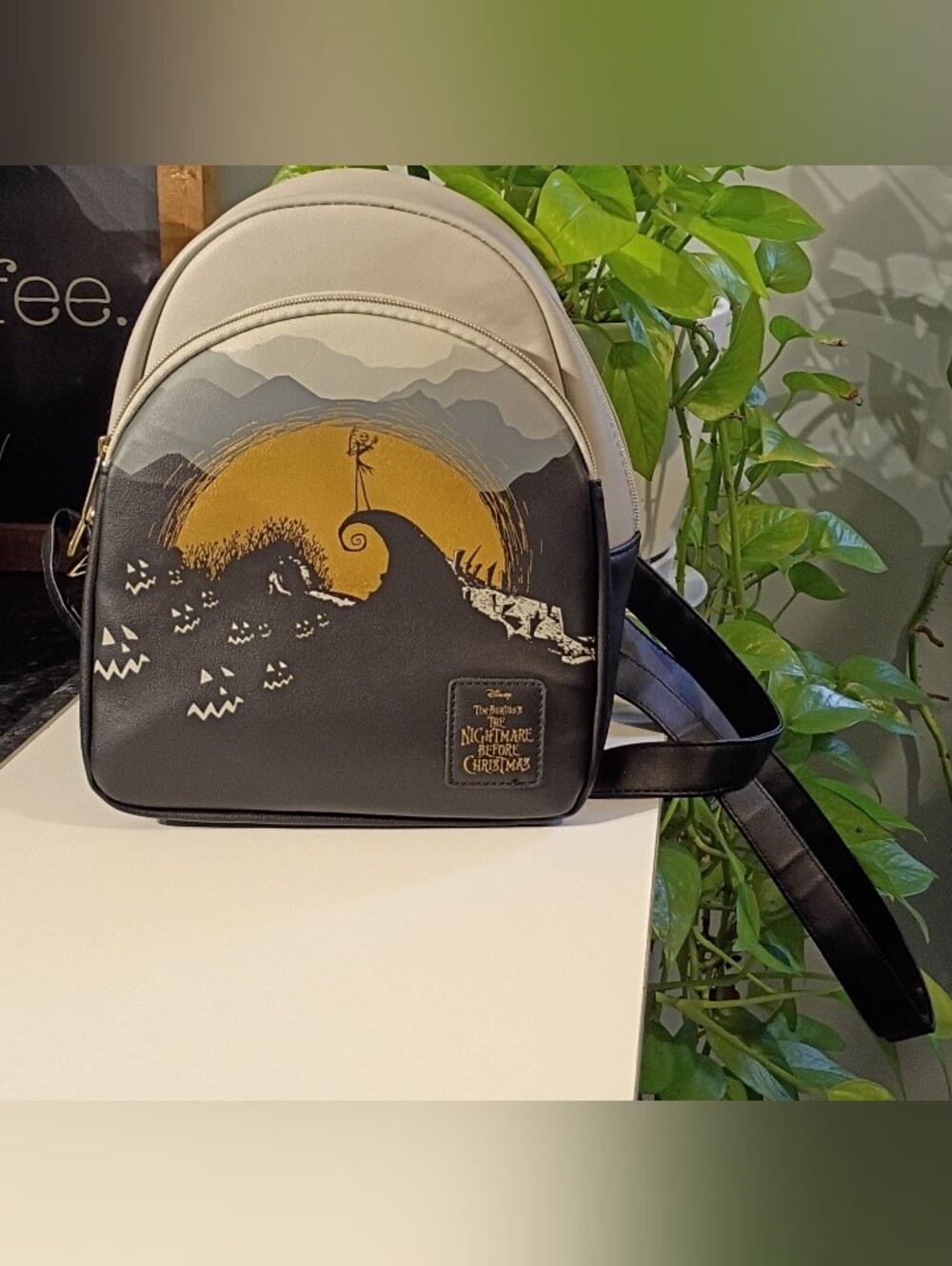 Disney The Nightmare Before Christmas Mini Backpack - Black, Cream & Gold